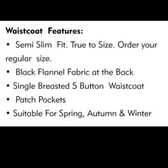 JACK Martin Black Flannel Waist Coat 5 buttons patch pockets - Picture 5 of 6